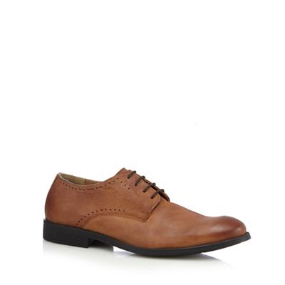 Tan leather lace up Derby shoes
